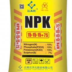 AI-0011- ကွန်ပေါင်းဓာတ်မြေဩဇာ-NPK 15-15-15-7S